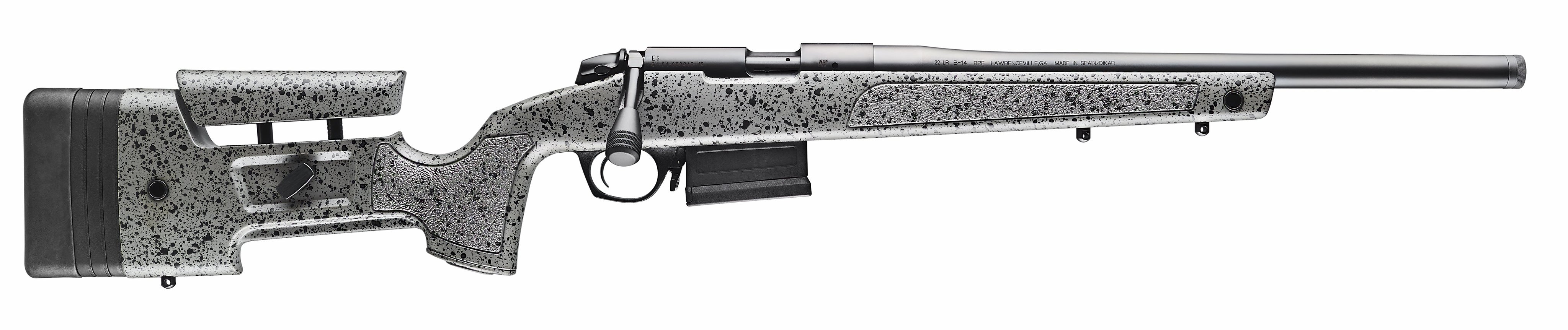 Bergara Rifles B14R001 B-14 Trainer Full Size 22 LR 10+1 18" Matte Blued Matte Barrel & Receiver, HMR w/Adj Cheek Piece Black Fleck Gray Synthetic Stock, Right Hand