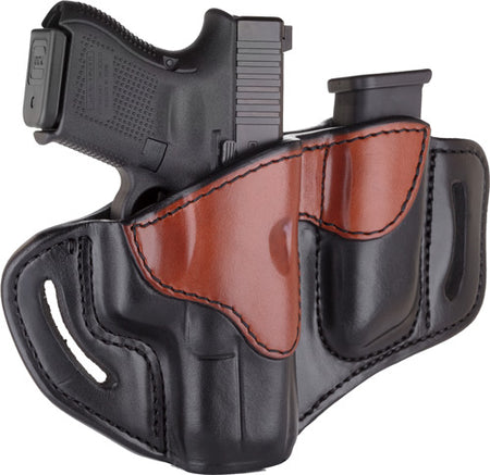 1791 Gunleather BH2.1 OWB Belt Holster with Mag Pouch Multi-Fit RH Glock 17 Brown/Black