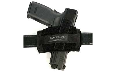 BLACKHAWK Ambidextrous Flat Belt Holster for Medium Revolvers, Black 40FB02BK