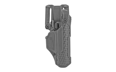 BLACKHAWK T-Series L3D Duty Holster, Right Hand, Glock 17/19/22/23/31/32/45/47, Jacket Slot Belt Loop, Black Basketweave 44N500BWR