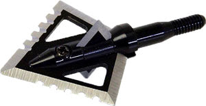 Magnus Black Hornet 4-Blade Serrated Broadheads 100gr 1-1/4" Cut 3-Pack