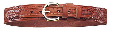 Bianchi Model B4 Ranger Leather Belt 42" Basket Weave Tan