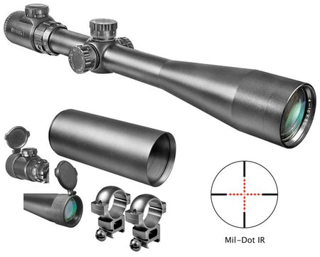 Barska IR SWAT 6-24x44mm Rifle Scope 30mm Illuminated Mil-Dot Matte Black