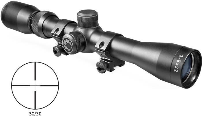 Barska Plinker-22 3-9x32mm Rifle Scope with 3/8" Rings 30/30 Reticle Matte Finish