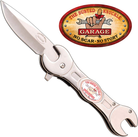 MC Busted Knuckle 3" Drop Point Folding Knife Stainless/Stainless