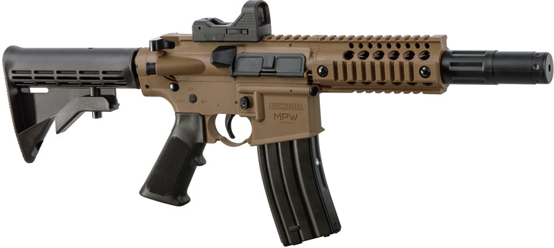 Crosman Bushmaster MPW CO2 Air Rifle .177 Cal Select Fire Black/FDE 25-Shot