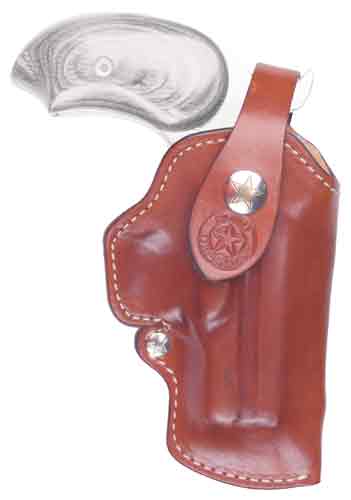 Bond Arms Right Hand Tan Leather Belt Loop Holster 3.5" Full Trigger Guard