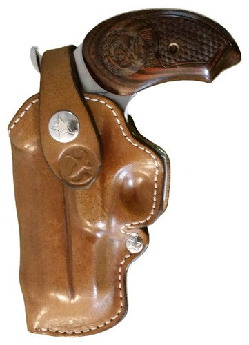 Bond Arms Left Hand Tan Leather Belt Loop Holster for 4.25" Barrel Models