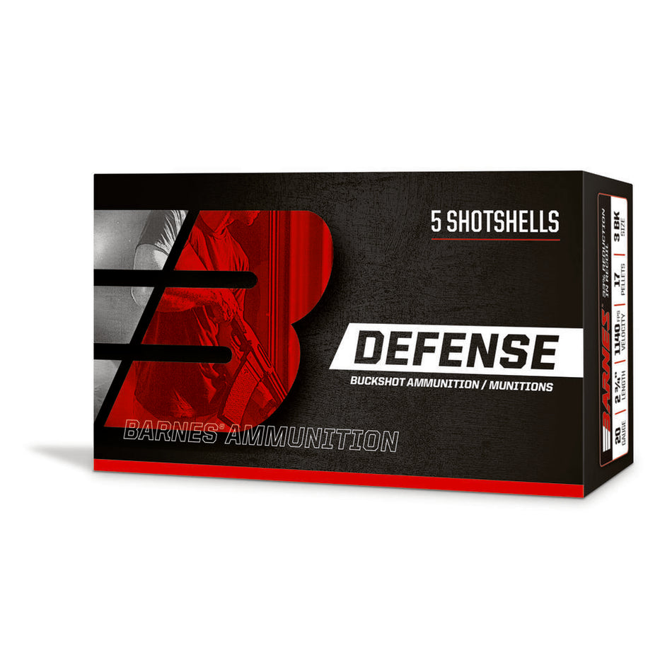 Barnes 32011 Defense Self Defense 12 Gauge 3"  00 Buck Shot 1225 fps