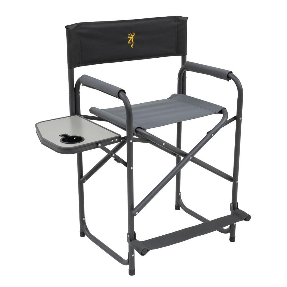 Alps Browning Directors Chair XT Plus Folding Camping Chair with Side Table Charcoal/Grey