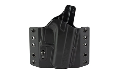 Bravo Concealment BCA OWB Holster, 1.5" Belt Loops, Fits Glock 42, Right Hand, Black Polymer