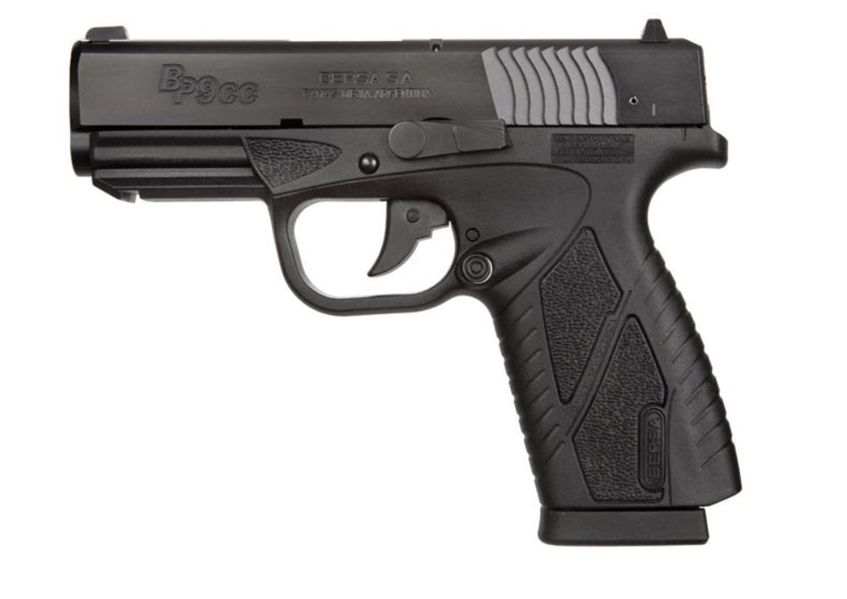 Bersa BP380MCC BPCC Concealed Carry Sub-Compact Frame 380 ACP 8+1, 3.30" Black Steel Barrel, Matte Black Serrated Steel Slide & Polymer Frame w/Picatinny Rail