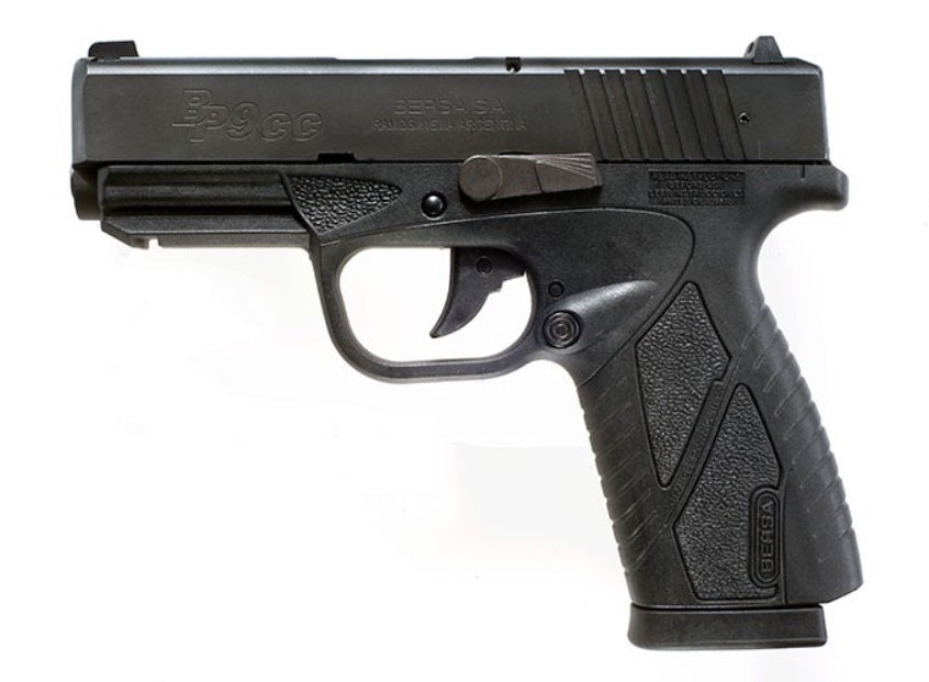 Bersa BP9MCC BPCC Sub-Compact Frame 9mm Luger 8+1, 3.30" Black Steel Barrel, Matte Black Serrated Steel Slide & Polymer Frame w/Picatinny Rail