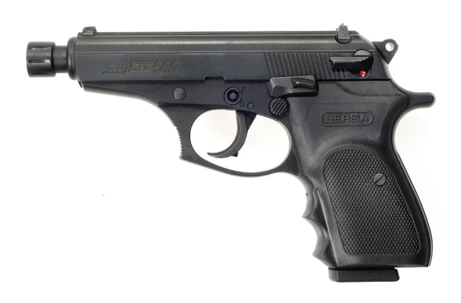 Bersa T22MX Thunder Micro-Compact Frame 22 LR 10+1, 3.50" Black Steel Threaded Barrel, Matte Black Serrated Slide & Aluminum Frame w/Beavertail