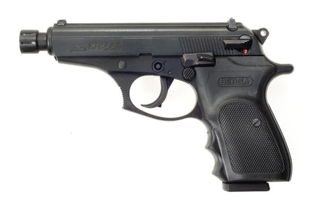 Bersa T380M8X Thunder Micro-Compact Frame 380 ACP 8+1 3.50" Black Steel Threaded Barrel, Matte Black Steel Serrated Slide, Matte Black Aluminum Frame, Black Rubber Grip, Right Hand