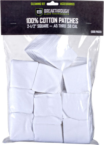 Breakthrough Cleaning Patches 2-1/2" Square .45-.58 Cal 50-Pack