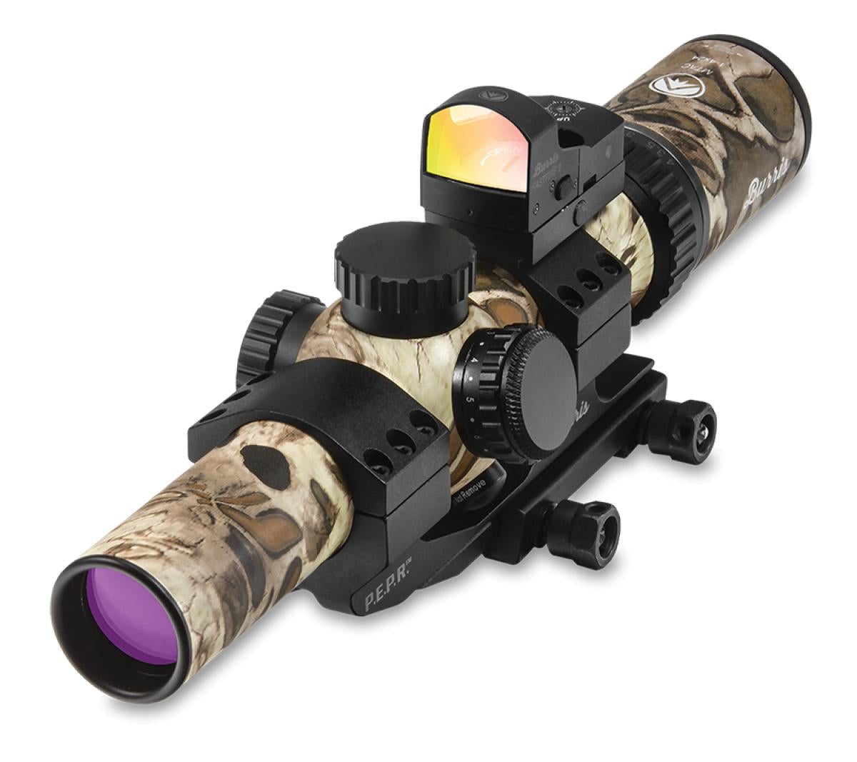 Burris MTAC 1-4x24mm Rifle Scope Combo with FastFire III & PEPR Mount Illum Ballistic AR Prym1 Sandstorm