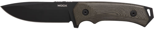 WOOX Rock 62 Fixed Blade Knife 4.25" Black Micarta Handle