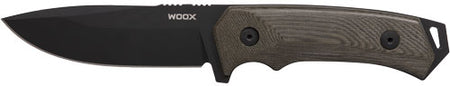 WOOX Rock 62 Fixed Blade Knife 4.25" Black Micarta Handle