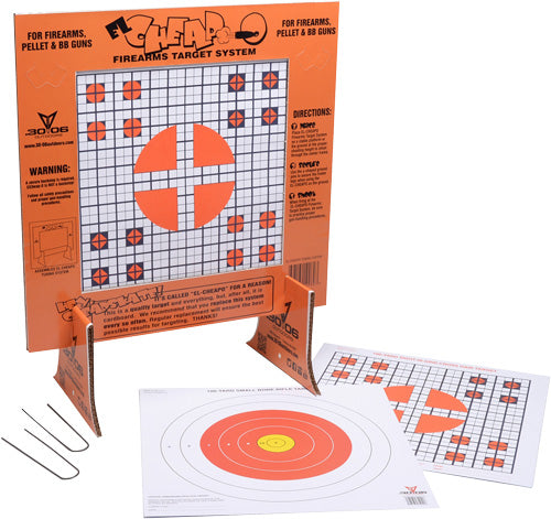 30-06 Outdoors El Cheapo Sight-In Paper Target with Stand 40-Count