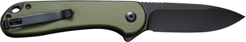 CIVIVI Elementum II Folding Knife 2.96" OD Green G10 Handle Black Blade Clam Pack