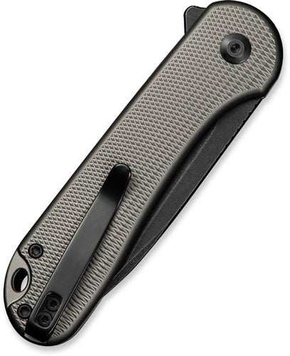 CIVIVI Elementum II Folding Knife 2.9" Diamond Pattern Gray Black Handle