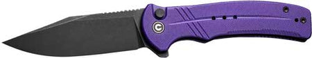 CIVIVI Cogent Folding Knife 3.47" Black Stonewash Blade Purple G10 Handle