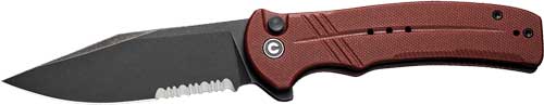CIVIVI Cogent Folding Knife 3.47" Black Stonewash Blade Burgundy G10 Handle