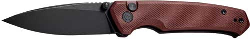 CIVIVI Altus Folding Knife 2.97" Black Stonewash Blade Burgundy G10 Handle