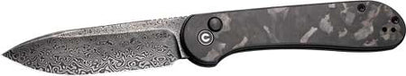 CIVIVI Elementum Folding Knife 3.47" Black Stonewash Blade Marble Carbon Fiber Handle