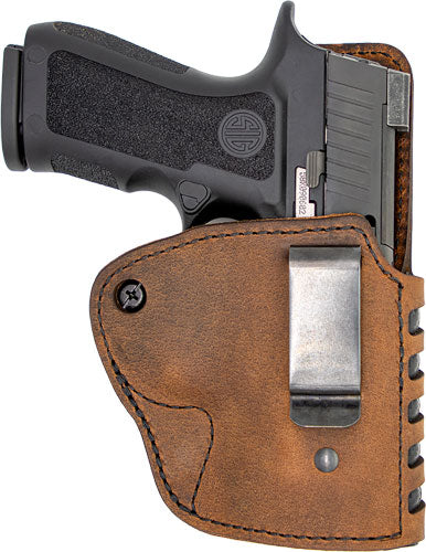 Versacarry Compound IWB Kydex/Leather Holster RH 1911 Steel Size 2 Brown