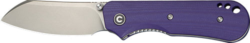 CIVIVI Crabby Folding Knife 2.7" Stonewash Blade Purple G-10 Handle Liner Lock