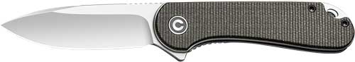 CIVIVI Elementum Folding Knife 2.96" Satin D2 Blade Green Micarta Handle Liner Lock