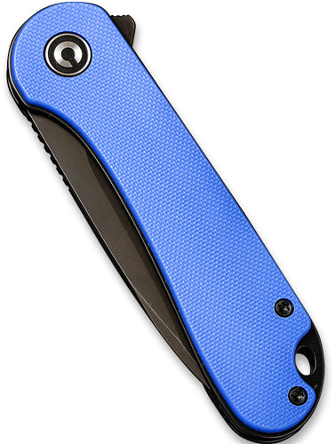 CIVIVI Elementum Folding Knife 3.47" Black Stonewash D2 Blade Blue G-10 Handle