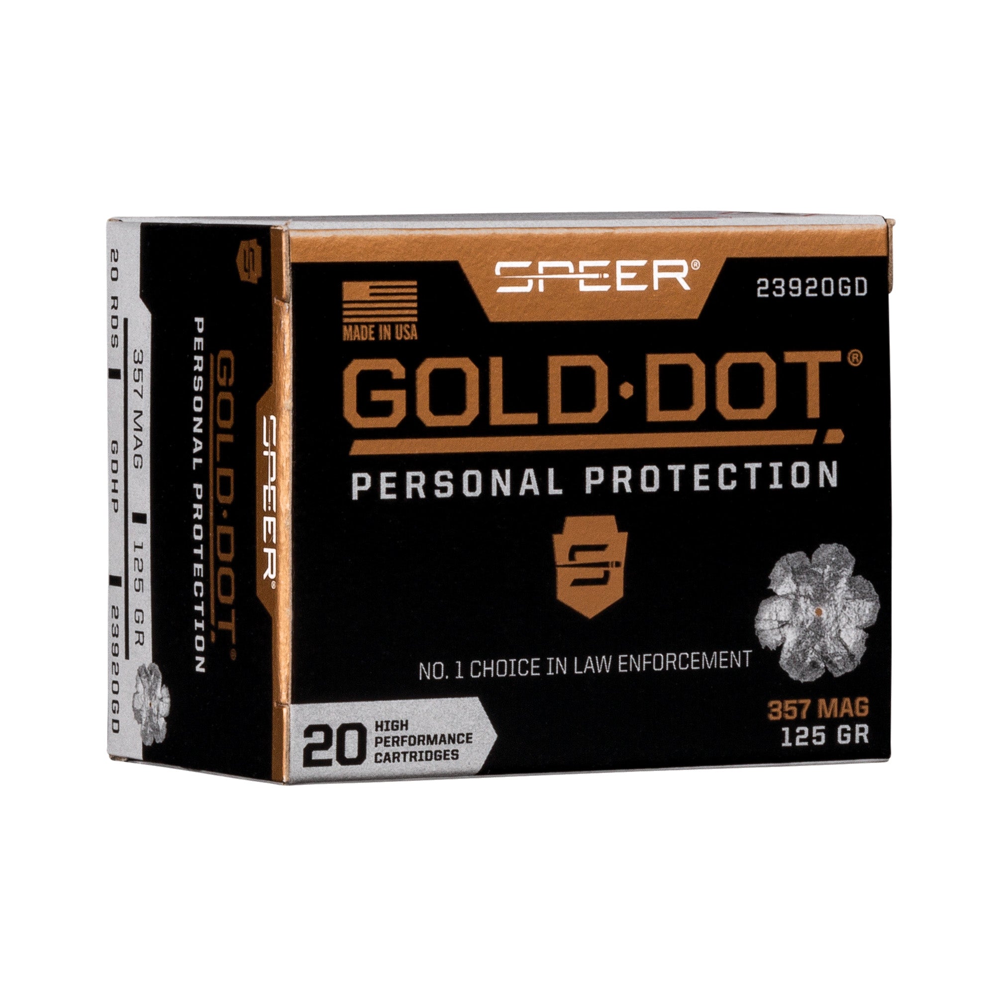 Speer Gold Dot Personal Protection .357 Magnum 125 gr BHP ammo