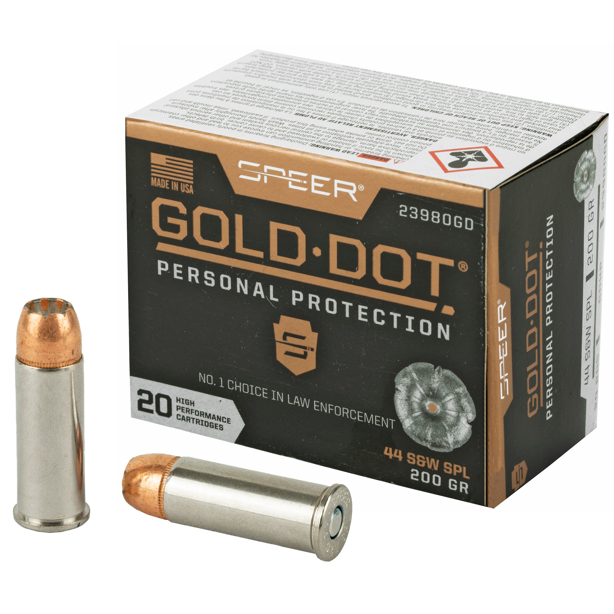 Speer Gold Dot Personal Protection .44 S&W Special 200 gr BHP ammo