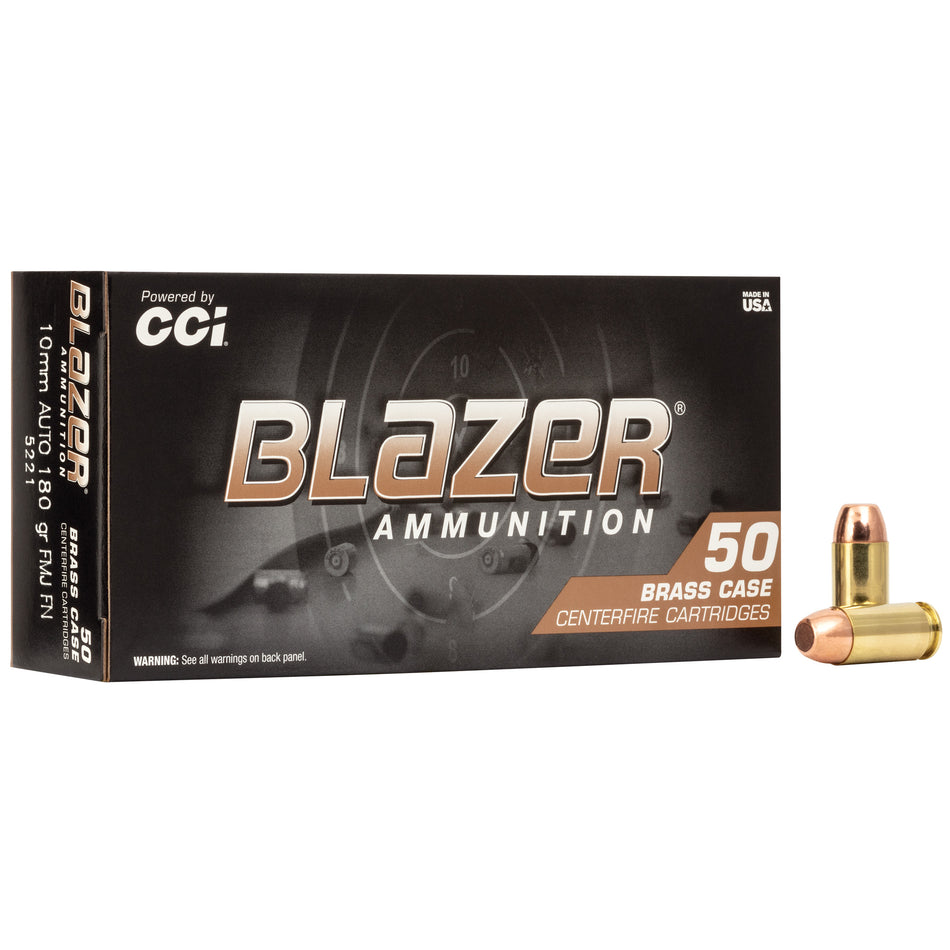 CCI Blazer 10mm Auto 180gr FMJ Ammo