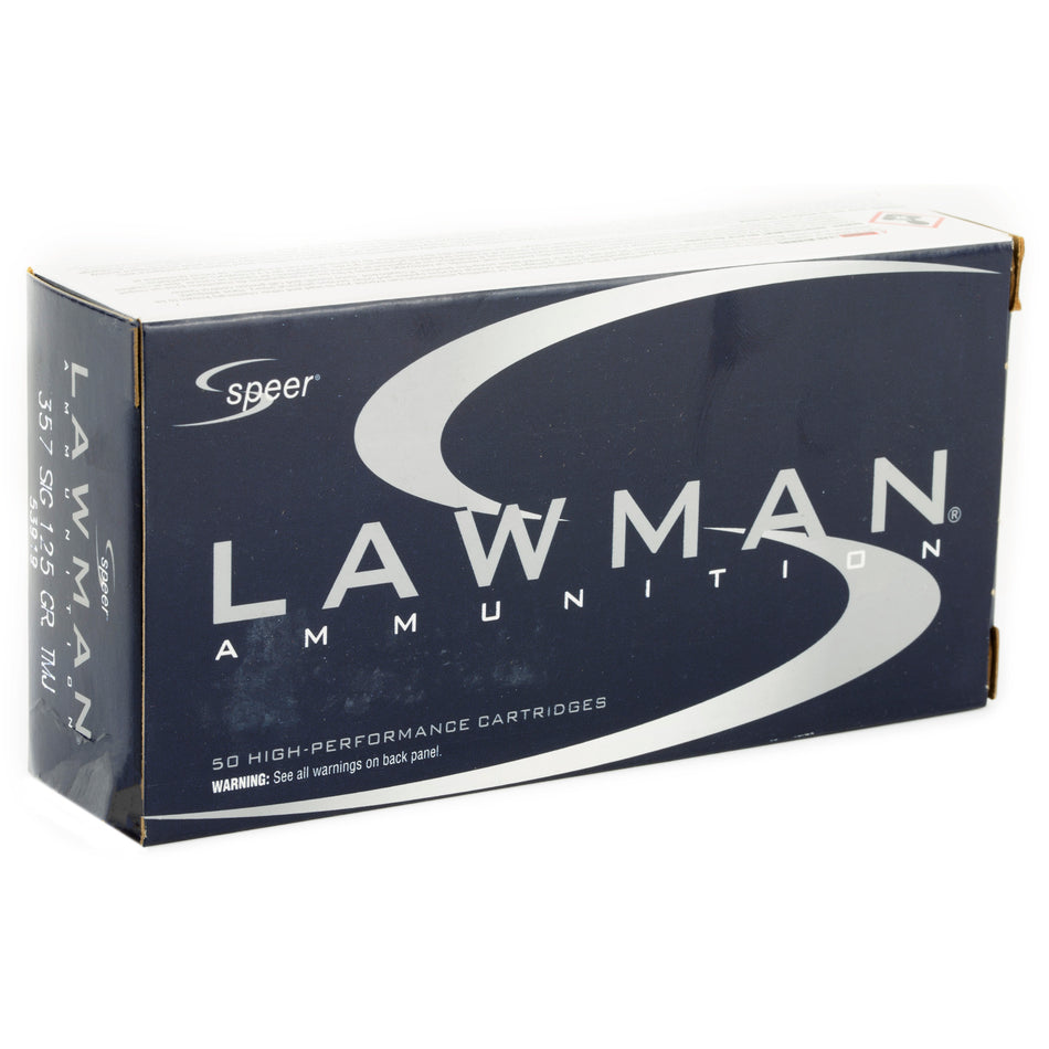 Speer 53919 Lawman Total Metal Jacket Flat Nose  125 Grain .357 Sig