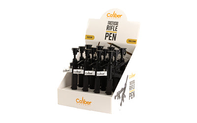 Caliber Gourmet M16 Rifle Tactical Pen Counter Display Box of 12 Blue Ink CBG-DB-03