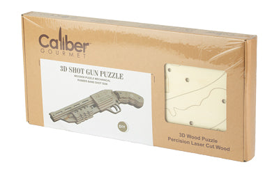 Caliber Gourmet Wood Shotgun Puzzle Kit, 267 Pieces, Brown CBG-PZ-05SG