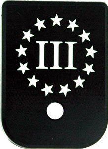 Cruxord 3% Flag Magazine Base Plate for Most Glock Models