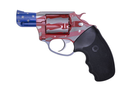 Charter Arms 23872 Undercover The Old Glory Small 38 Special, 5 Shot 2" American Flag Stainless Steel Barrel & Cylinder, American Flag Aluminum Frame w/Black Finger Grooved Rubber Grip, Exposed Hammer