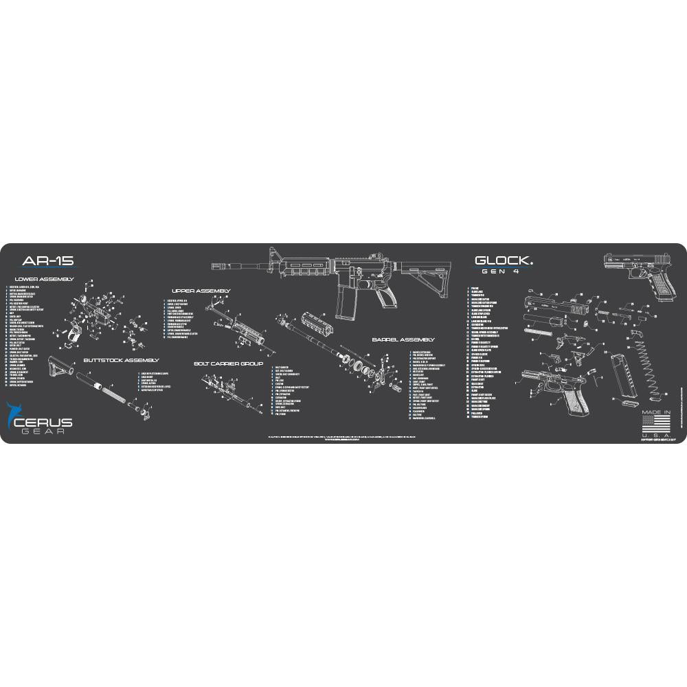 Cerus Gear Magnum XXL 14x48 AR-15 Glock Combo Schematic ProMat Grey