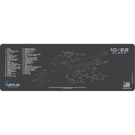 Cerus Gear 12x36 Ruger 10/22 Schematic Gun Cleaning ProMat Grey