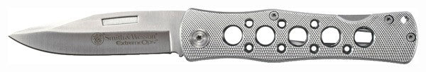 S&W Extreme Ops 3.5" Drop Point Lockback Folding Knife with Aluminum Handle