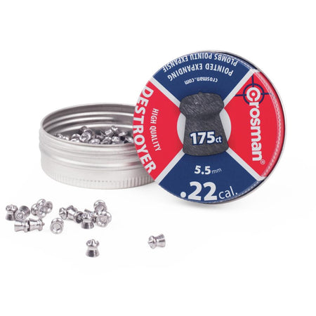 Crosman Destroyer Pointed Expanding Pellets .22 Cal 5.5mm 175 Count