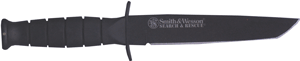 S&W OPS Survival 6" Fixed Blade Tanto Knife Blackened Stainless Steel