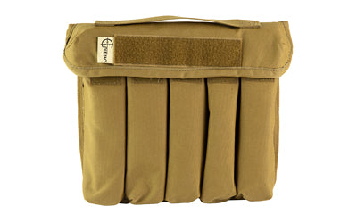 Cole-TAC Can Caddy Standard Size 5-Slot Suppressor Tote 500D Nylon Coyote Brown CD102