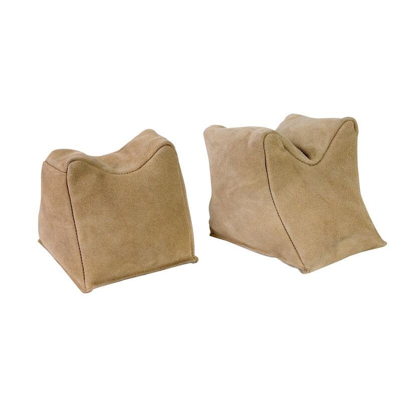 Champion Sandbag Pair Front and Rear Tan Suede Sand-Filled Shooting Rest