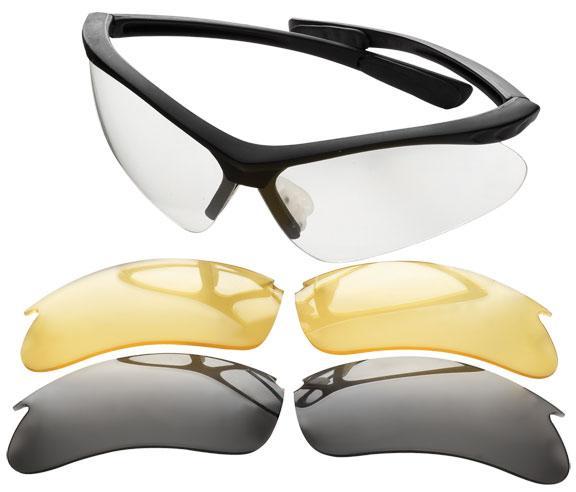Champion Shooting Glasses Open Frame Black with 3 Interchangeable Lenses
